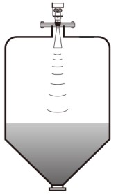 卫生型雷达液位计锥形罐安装示意图