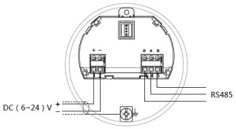 液氨储罐雷达液位计RS485/Modbus接线图