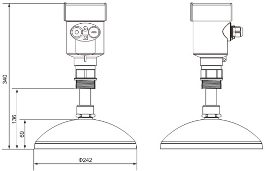 RD-707型液化烃球罐液位计尺寸图